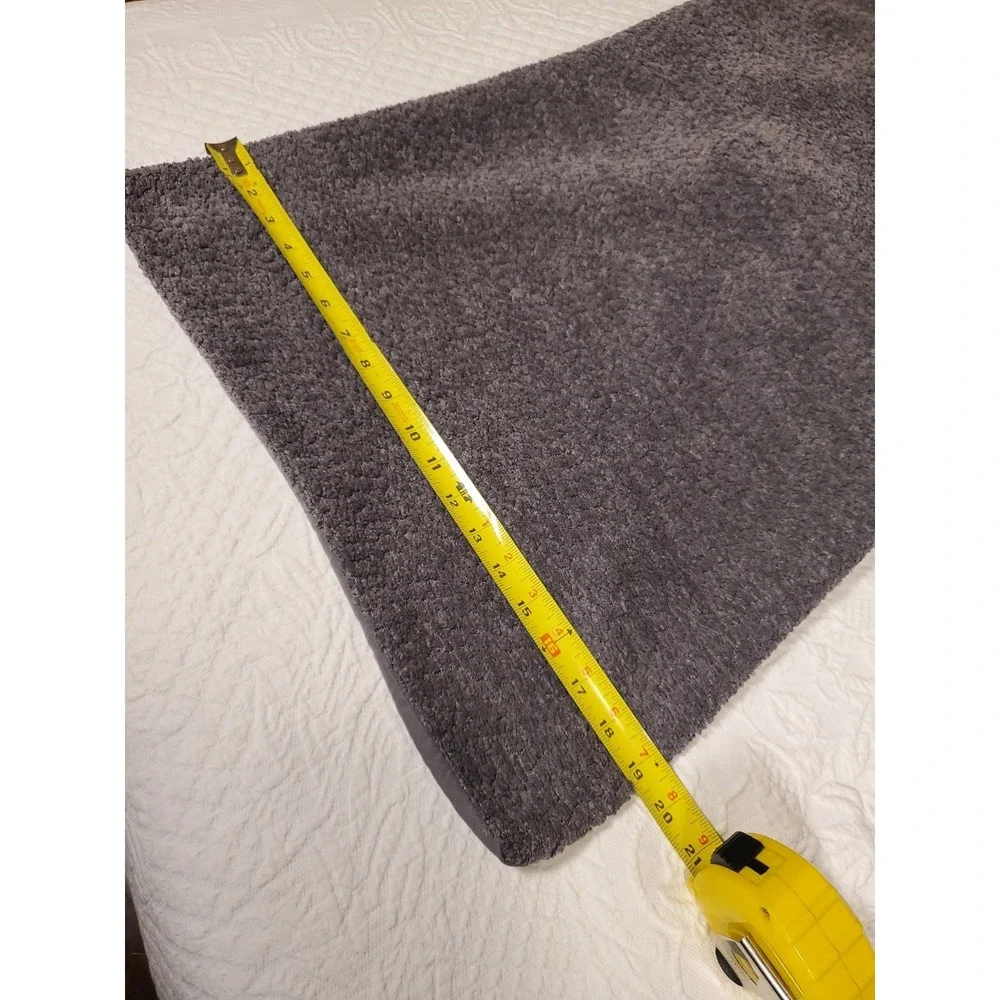 Cococozy 2 Pillow Cases‎ Plush Bouclé Textured King Size Gray EUC